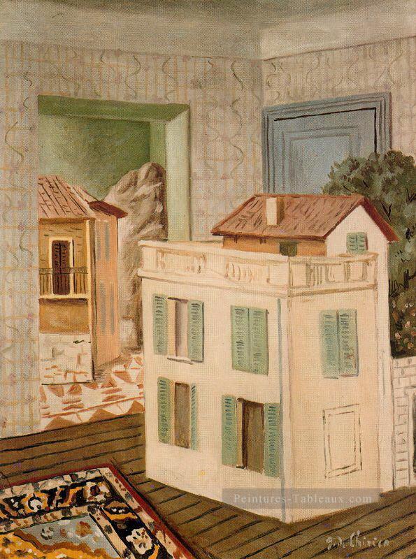 la maison dans la maison Giorgio de Chirico surréalisme métaphysique Peintures à l'huile